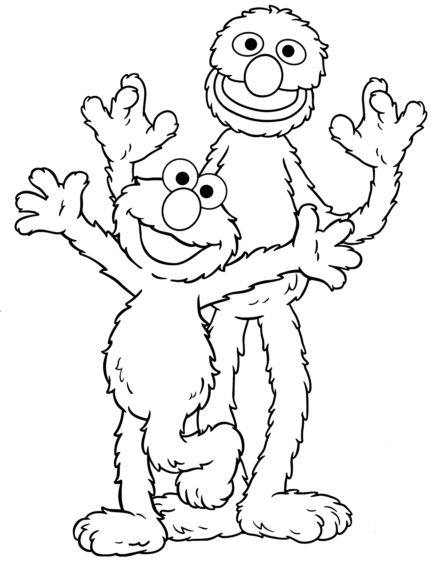 Sesame Street Coloring Pages 1700x2200 Sesame Street Coloring Pages