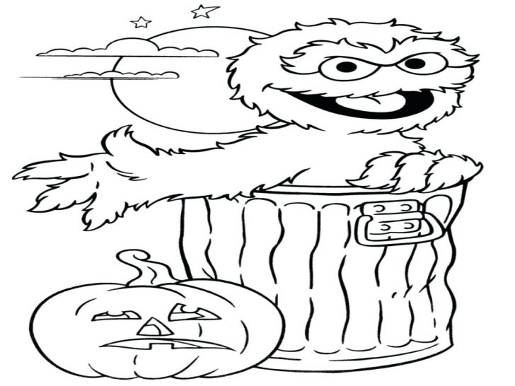 728x546 Oscar The Grouch Coloring Pages