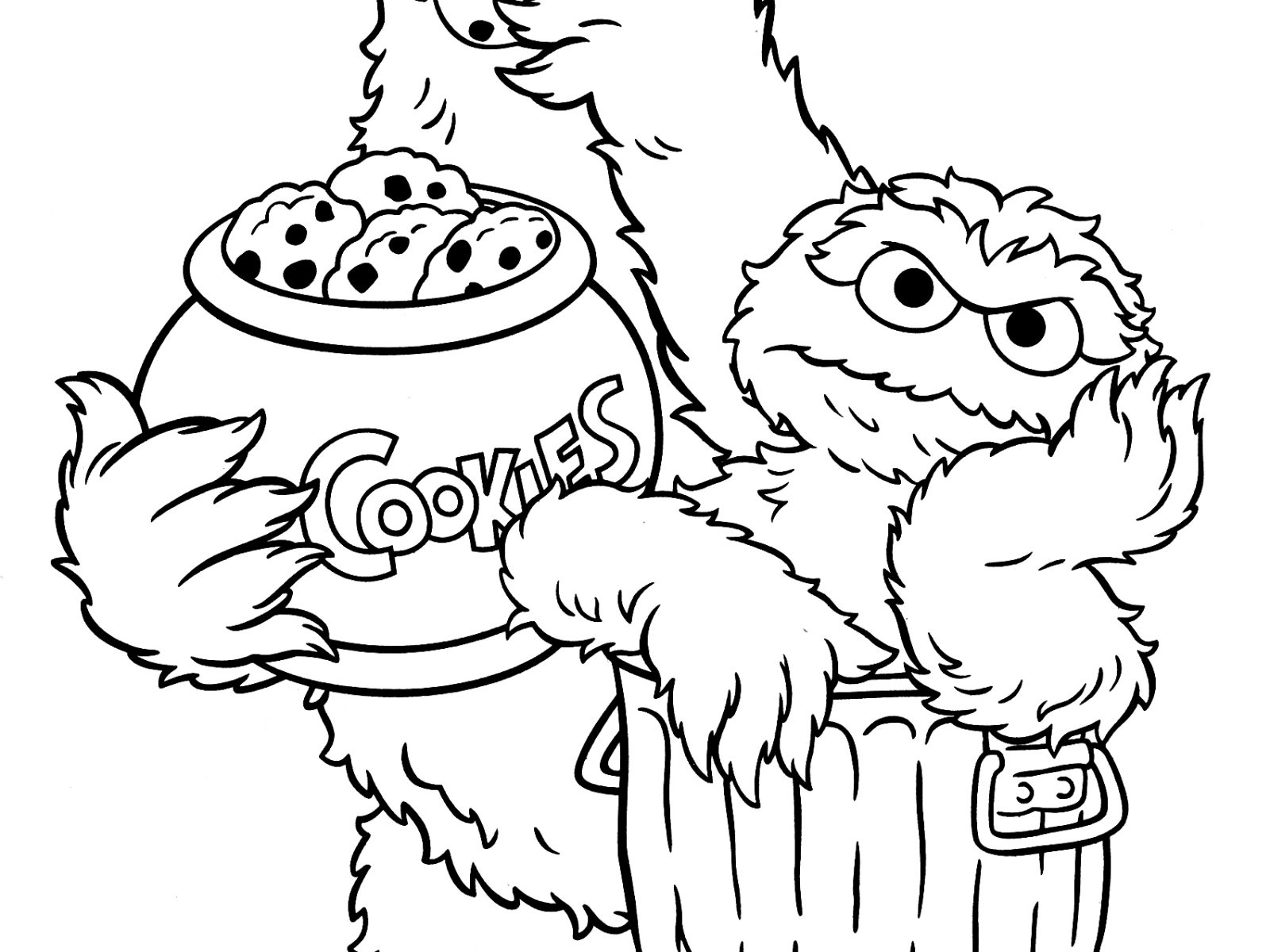 1600x1200 Sesame Street Coloring Pages For Free General Numbers Printable