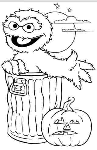 319x492 Sesame Street Halloween Coloring Pages My Family Fun Sesame Street