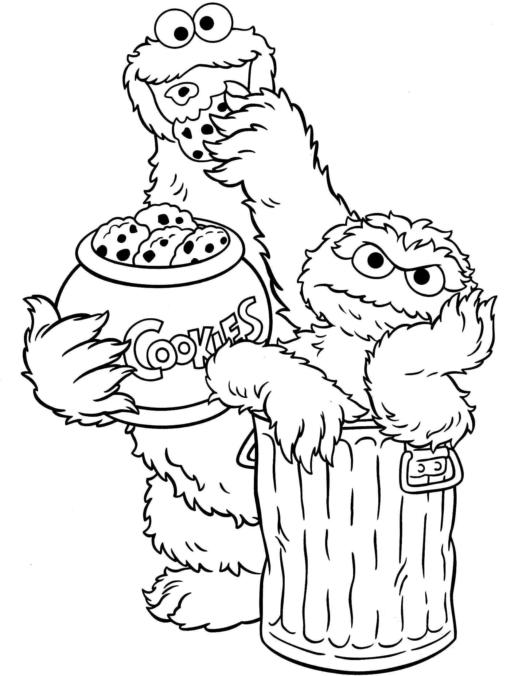 Sesame Street Coloring Pages 1700x2200 Sesame Street Coloring Pages