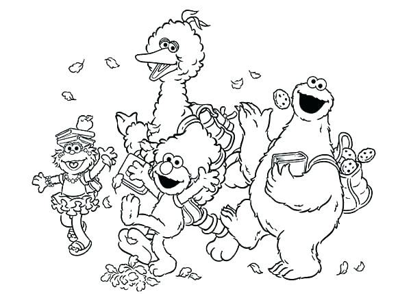 600x429 Monster Coloring Pages To Print Cookie Monster Coloring Sesame