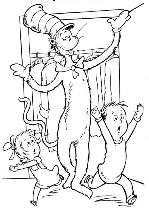 Dr. Seuss Coloring Pages Fun Coloring Pages Cat In The Hat 520x724 Dr. Seuss Coloring Pages Fun Coloring Pages Cat In The Hat