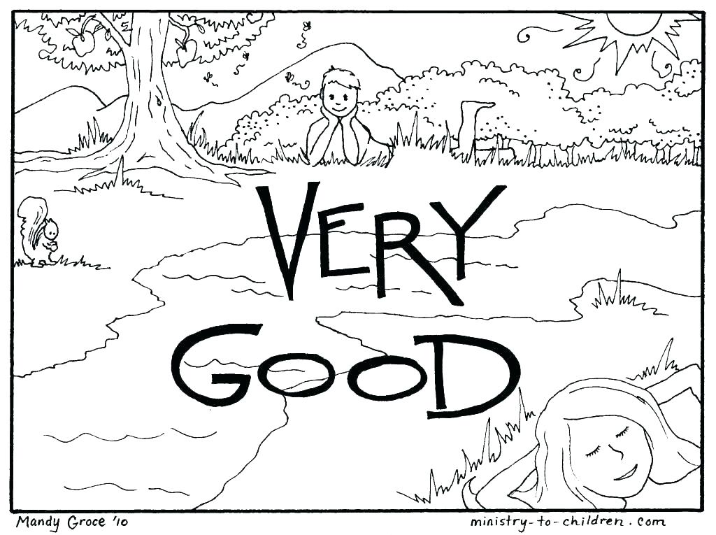 1024x765 Creation Color Pages Days Creation Coloring Pages Seven Days