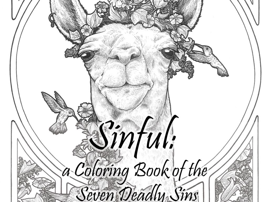 1024x768 An Adult Coloring Book Featuring Cuddly (And Some Not So Cuddly