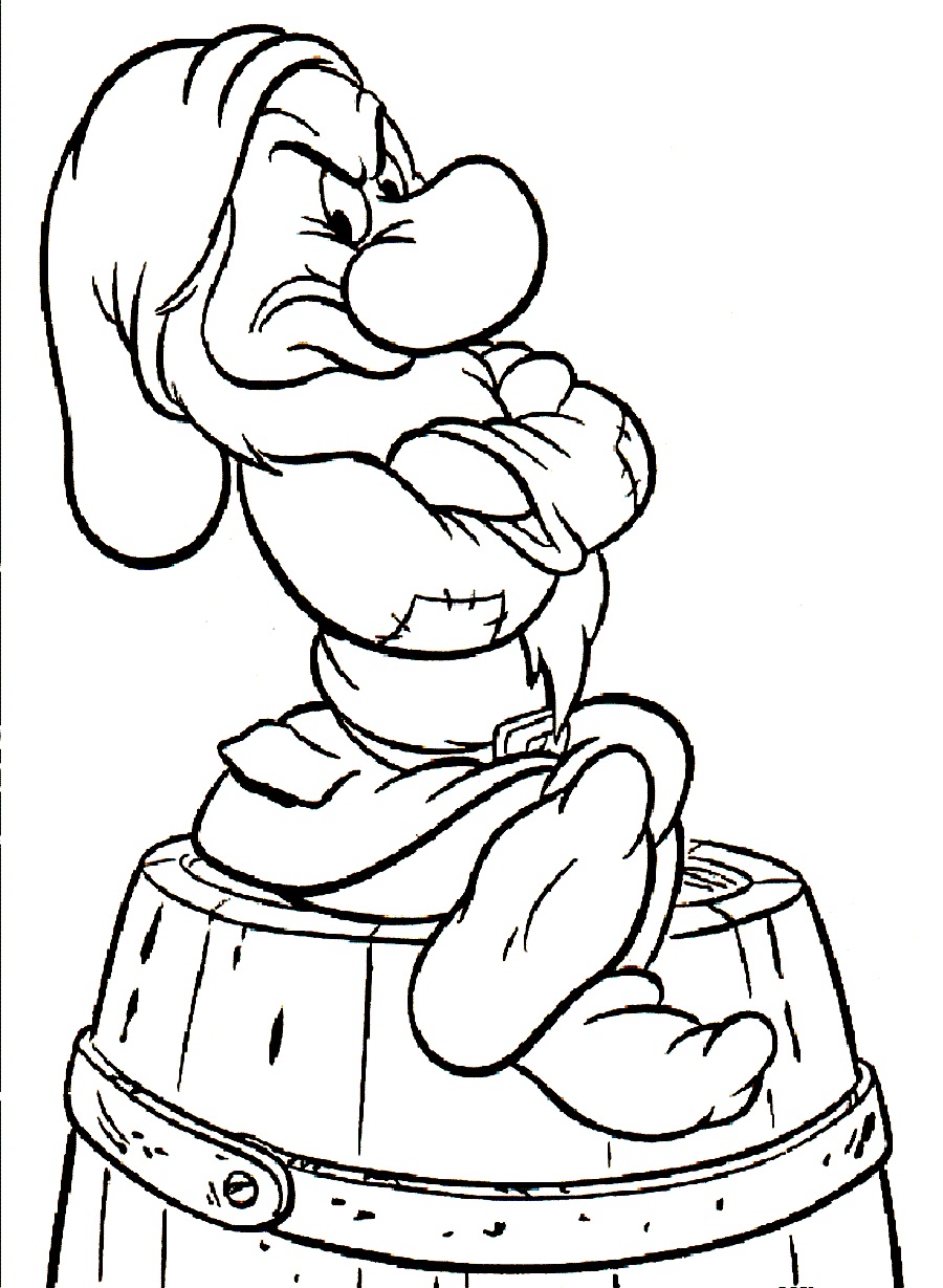Grumpy Seven Dwarfs Coloring Pages Sketch Coloring Page 4620 | The Best ...