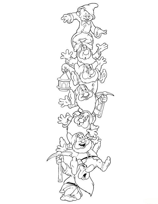 Seven Dwarfs Coloring Pages Coloring Pages 612x792 Seven Dwarfs Coloring Pages Coloring Pages