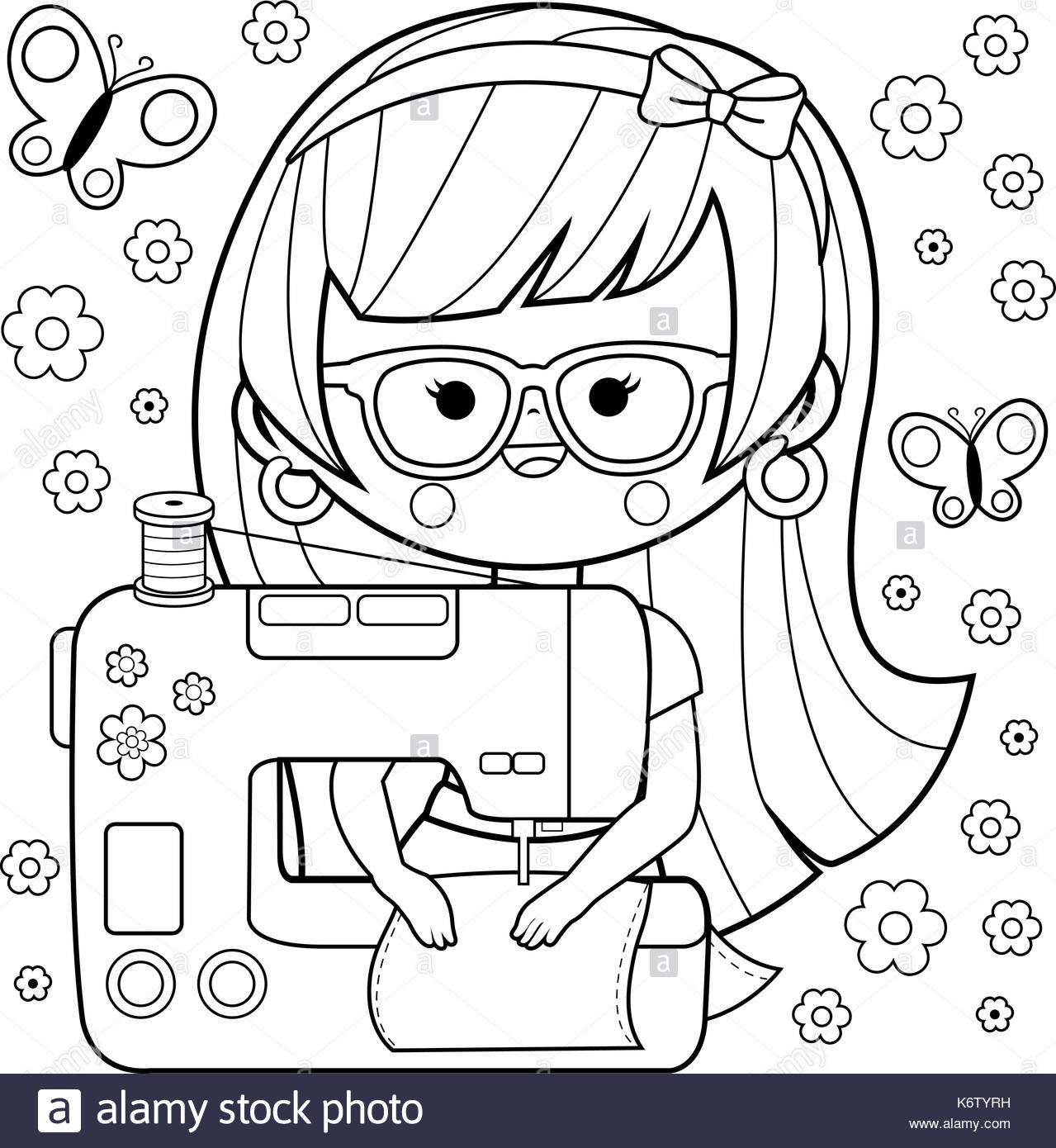 1279x1390 Sewing Machine Stock Vector Images