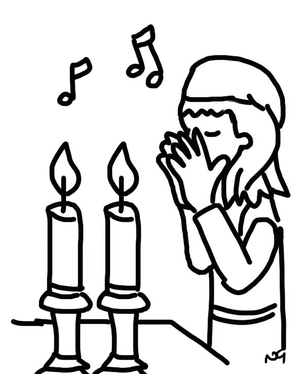578x738 Shabbat Candles Coloring Pages Kids Coloring Prayer Coloring Page