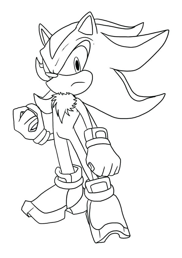 595x842 Shadow Sonic Coloring Pages