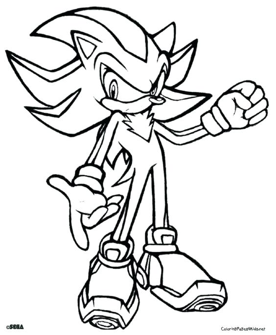 564x685 Sonic The Hedgehog And Friends Coloring Pages To Print Shadow S