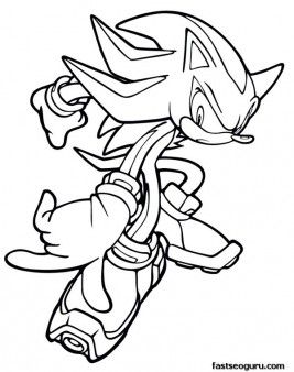 267x338 Printable Sonic The Hedgehog Shadow Coloring Pages