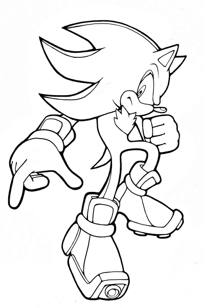 428x602 Shadow The Hedgehog Coloring Pages