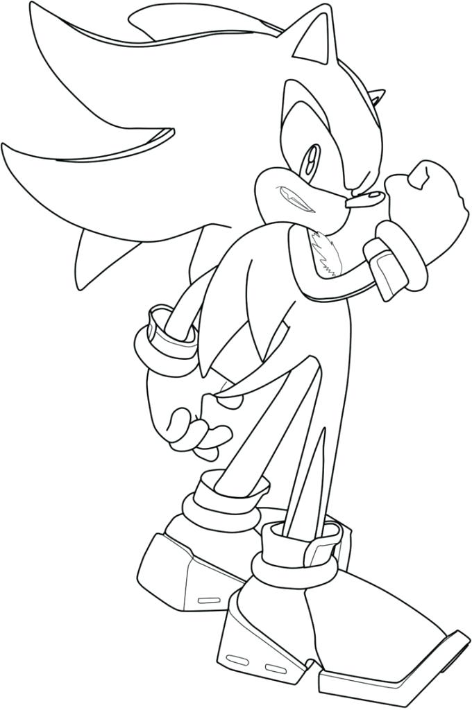 680x1024 Coloring Page Sonic Shadow The Hedgehog Pictures Murs