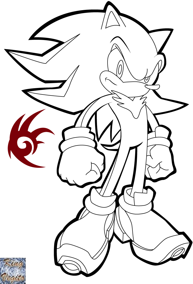 804x1178 Happy Super Shadow The Hedgehog Coloring Pages
