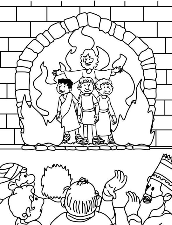 589x768 The Fiery Furnace (Coloring Page) Coloring Pages Are A Great Way