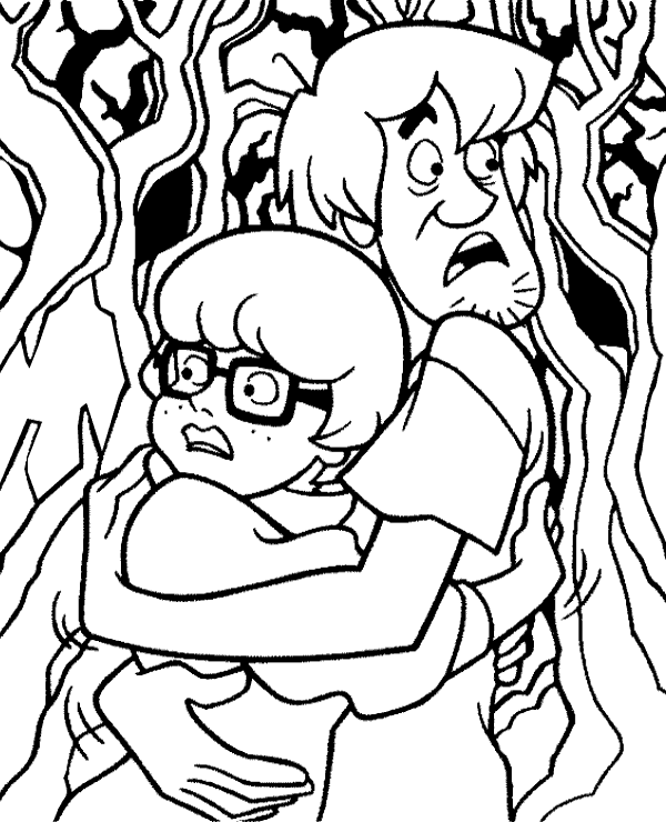 600x740 Velma And Shaggy Coloring Page To Print Or Download For Free