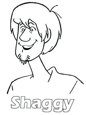 300x403 Shaggy Coloring Page