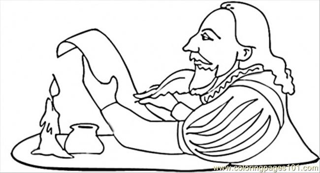 Shakespeare Is Writing A Play Coloring Page 650x352 Shakespeare Is Writing A Play Coloring Page