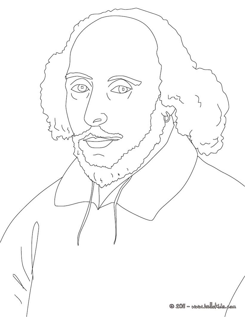 William Shakespeare Coloring Page Shakespeare For Kids 820x1060 William Shakespeare Coloring Page Shakespeare For Kids
