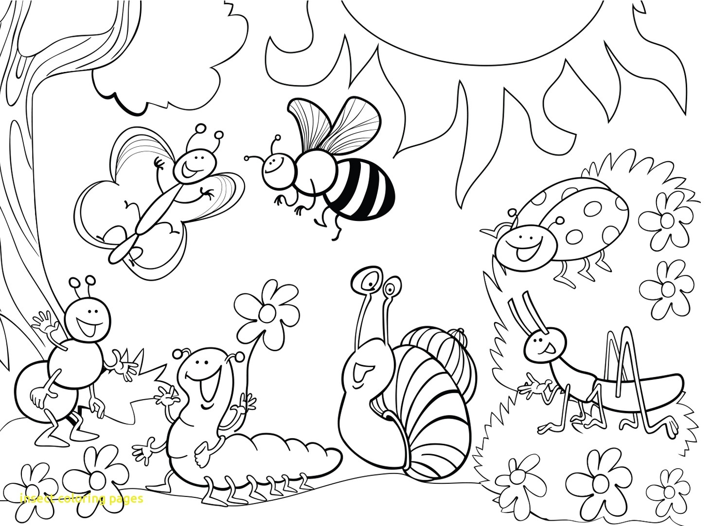 Awesome Insect Page To Color Design Printable Coloring Sheet 1462x1083 Awesome Insect Page To Color Design Printable Coloring Sheet