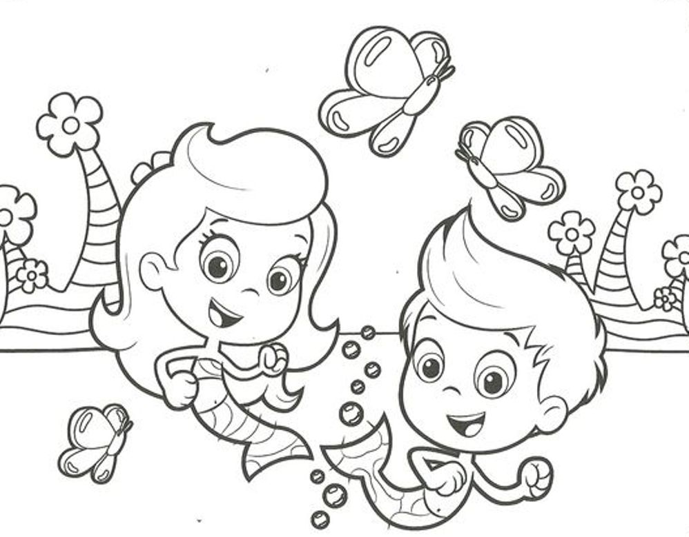 998x779 Bubble Guppies Gil Coloring Page Image Clipart Images