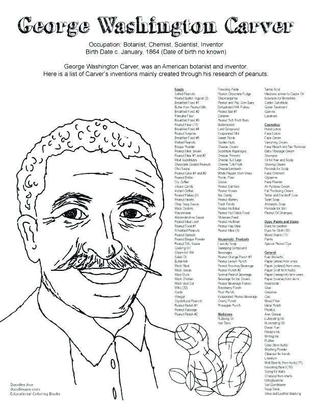 612x792 Coloring Pages Of George Washington Carver Coloring Page Coloring
