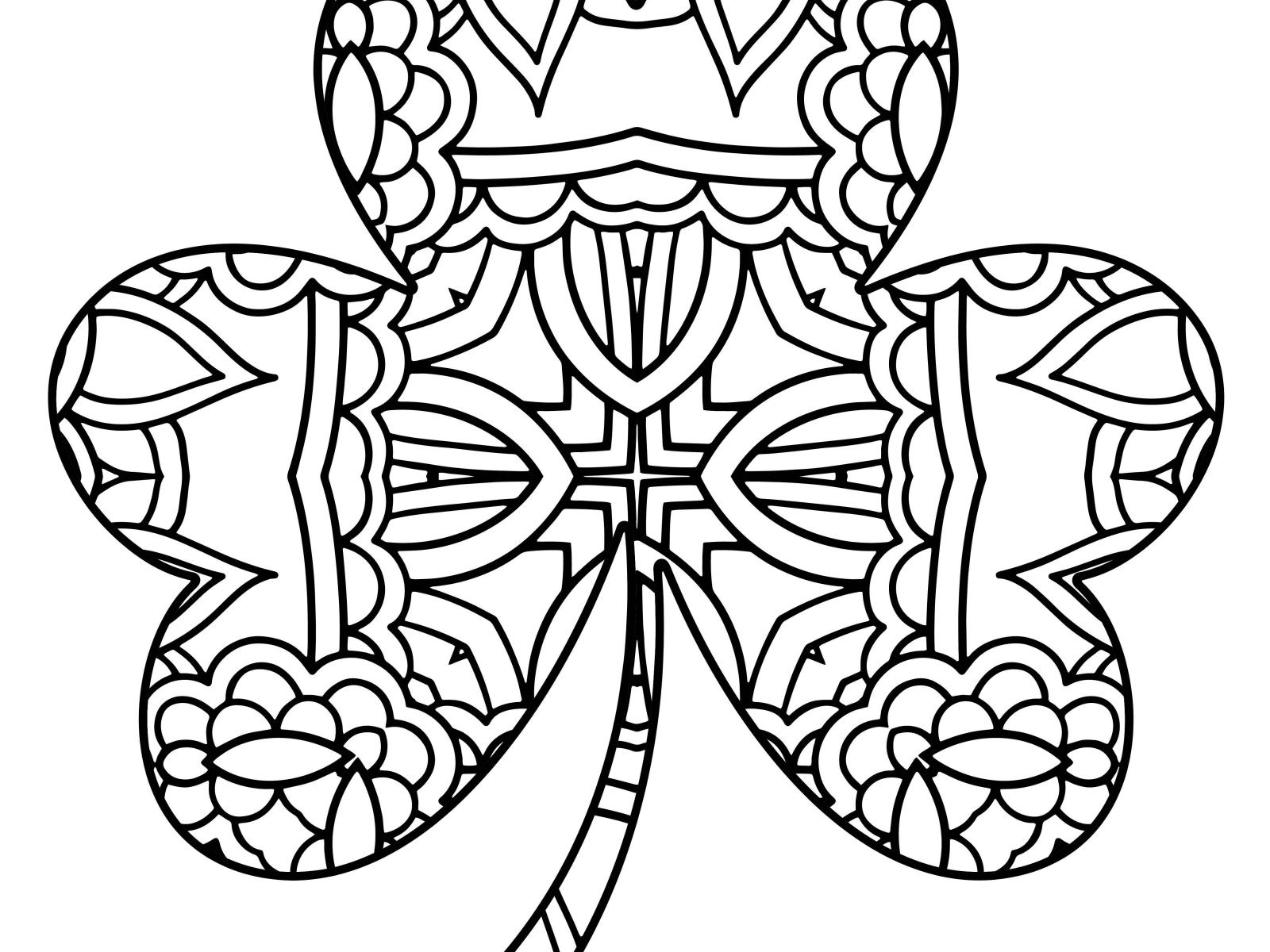 1600x1200 Shamrock Coloring Page Elegant Printable Shamrock Color Pages Free