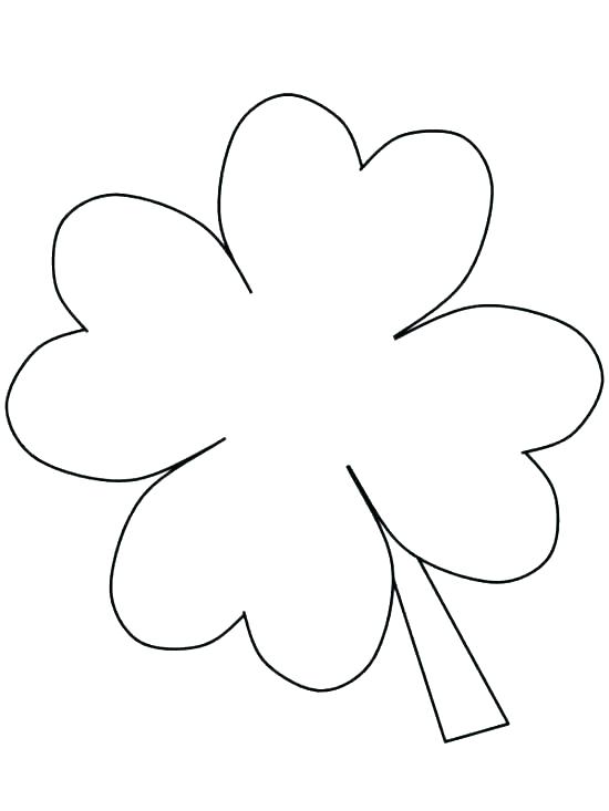 550x733 Shamrock Color Page Four Leaf Clover The Called Three Leaf Clover