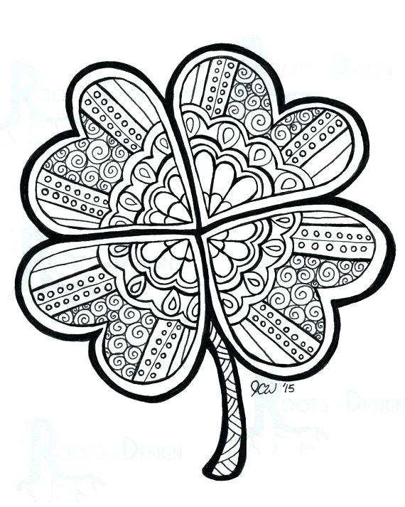 Printable Shamrock Coloring Pages Shamrock Coloring Pages Also 570x713 Printable Shamrock Coloring Pages Shamrock Coloring Pages Also