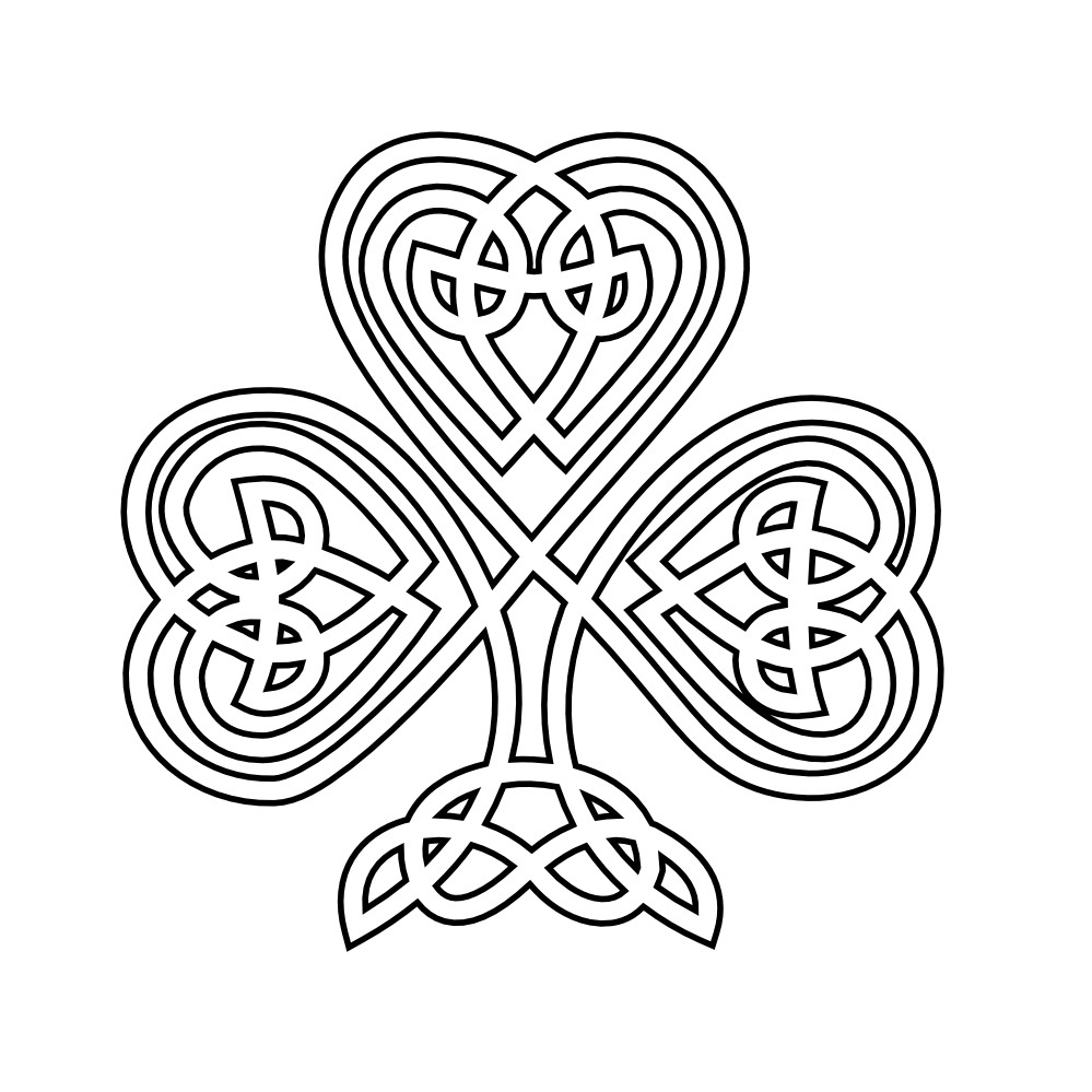 Shamrock Coloring Page 999x999 Shamrock Coloring Page