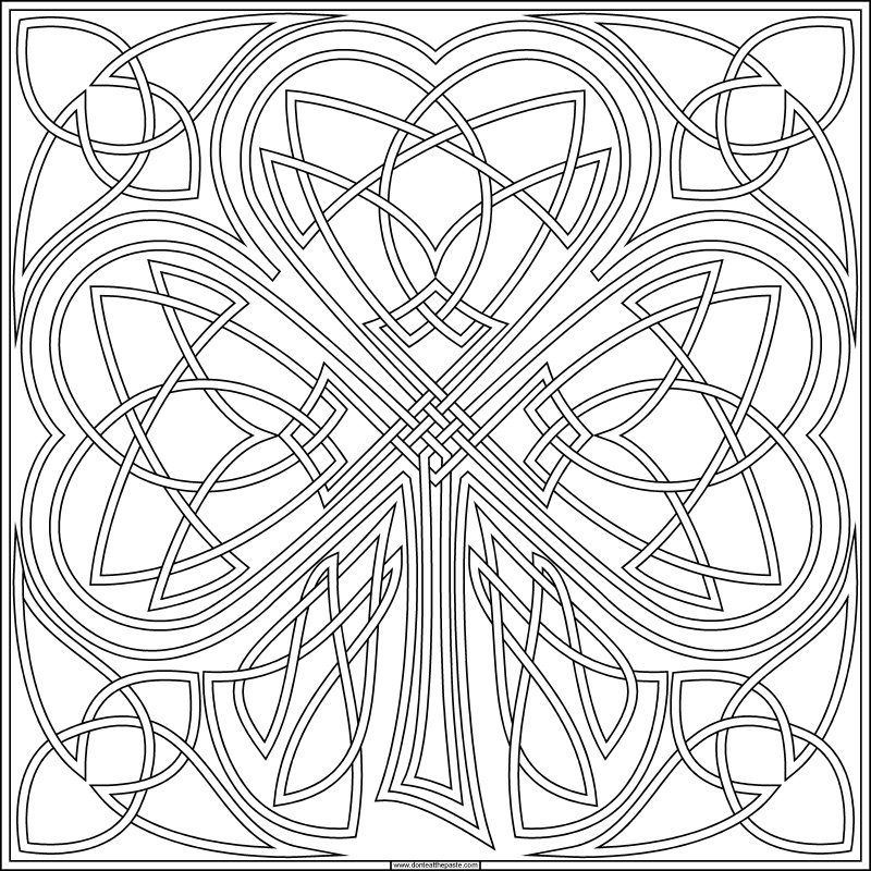 Shamrock Coloring Pages Free