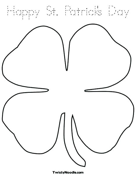 468x605 Printable Shamrock Coloring Pages Good Luck Shamrock 4 Leaf Clover