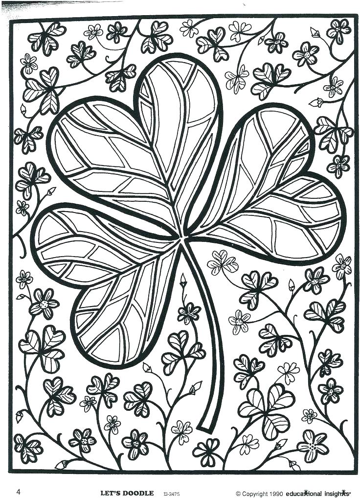 736x1017 Shamrock Coloring Page Coloring Page Shamrock Shamrocks Coloring