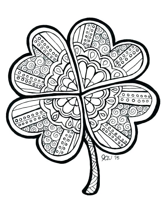 570x713 Shamrock Printable Printable Shamrock Coloring Sheets St Coloring
