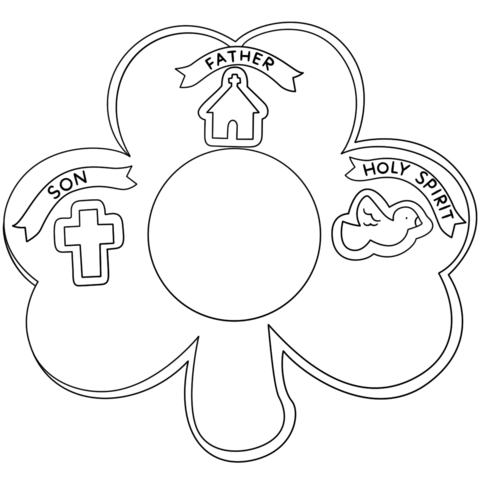 480x480 Shamrock Holy Trinity Coloring Page Holy Trinity Coloring Pages