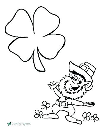 350x428 Awesome Shamrocks Coloring Pages Shamrock Coloring Page Pages