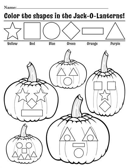 Free Printable Jack O Lantern Shapes Coloring Pages! Shapes 425x550 Free Printable Jack O Lantern Shapes Coloring Pages! Shapes