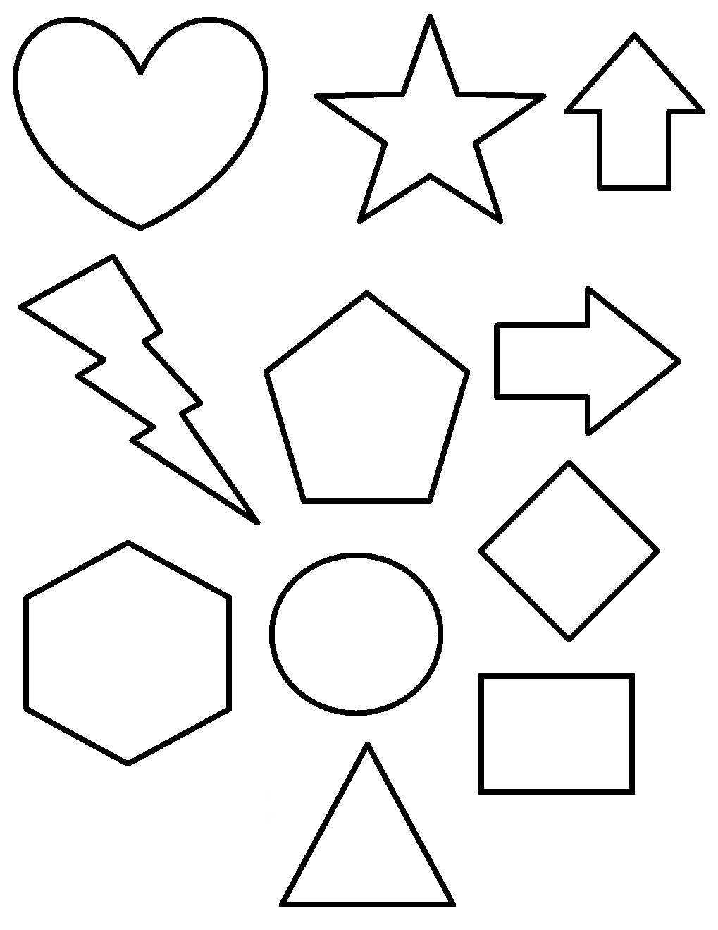 Miracle Shapes Coloring Pages For Preschoolers Printable 1019x1319 Miracle Shapes Coloring Pages For Preschoolers Printable