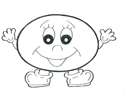 Shape Coloring Pages For Preschoolers Oval Coloring Page Free 500x363 Shape Coloring Pages For Preschoolers Oval Coloring Page Free