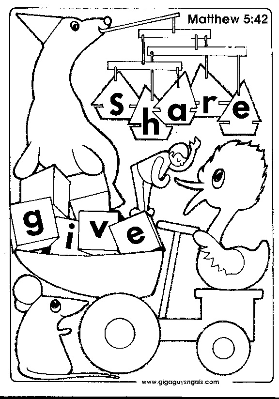 Coloring Pages About Sharing Coloring Pages