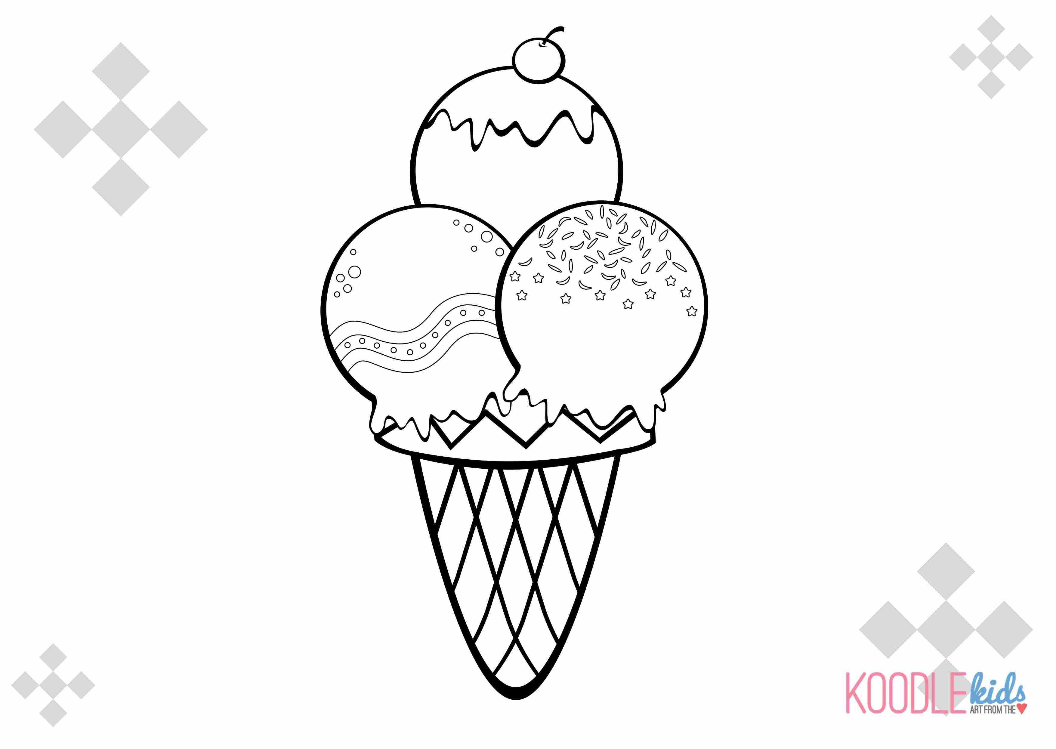 3510x2490 Ice Cream Cone Coloring Page Sharingan Eye Logo Inside Studynow Me
