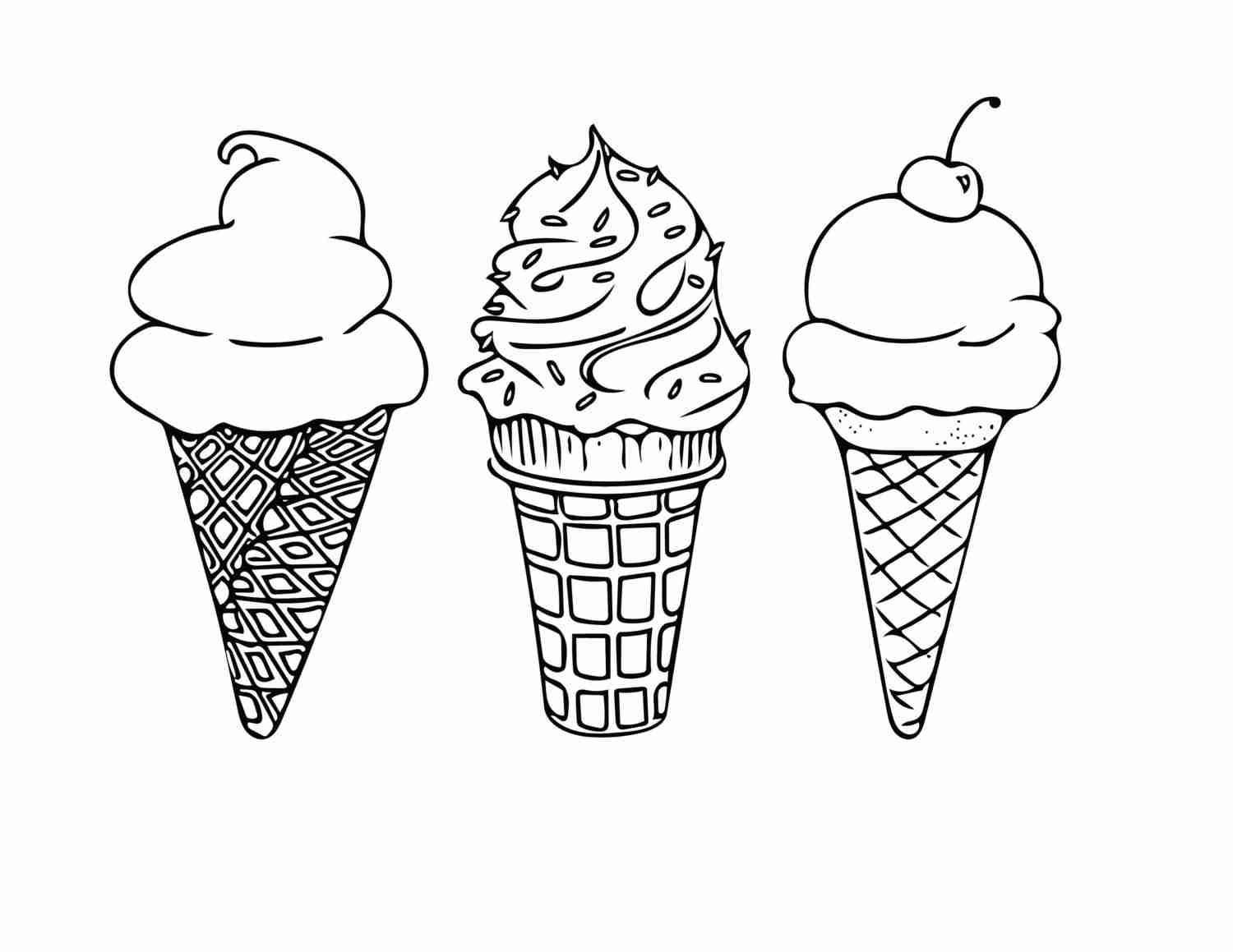 1500x1159 To Print Ice Cream Coloring Pages In Books With Brilli On Lovely