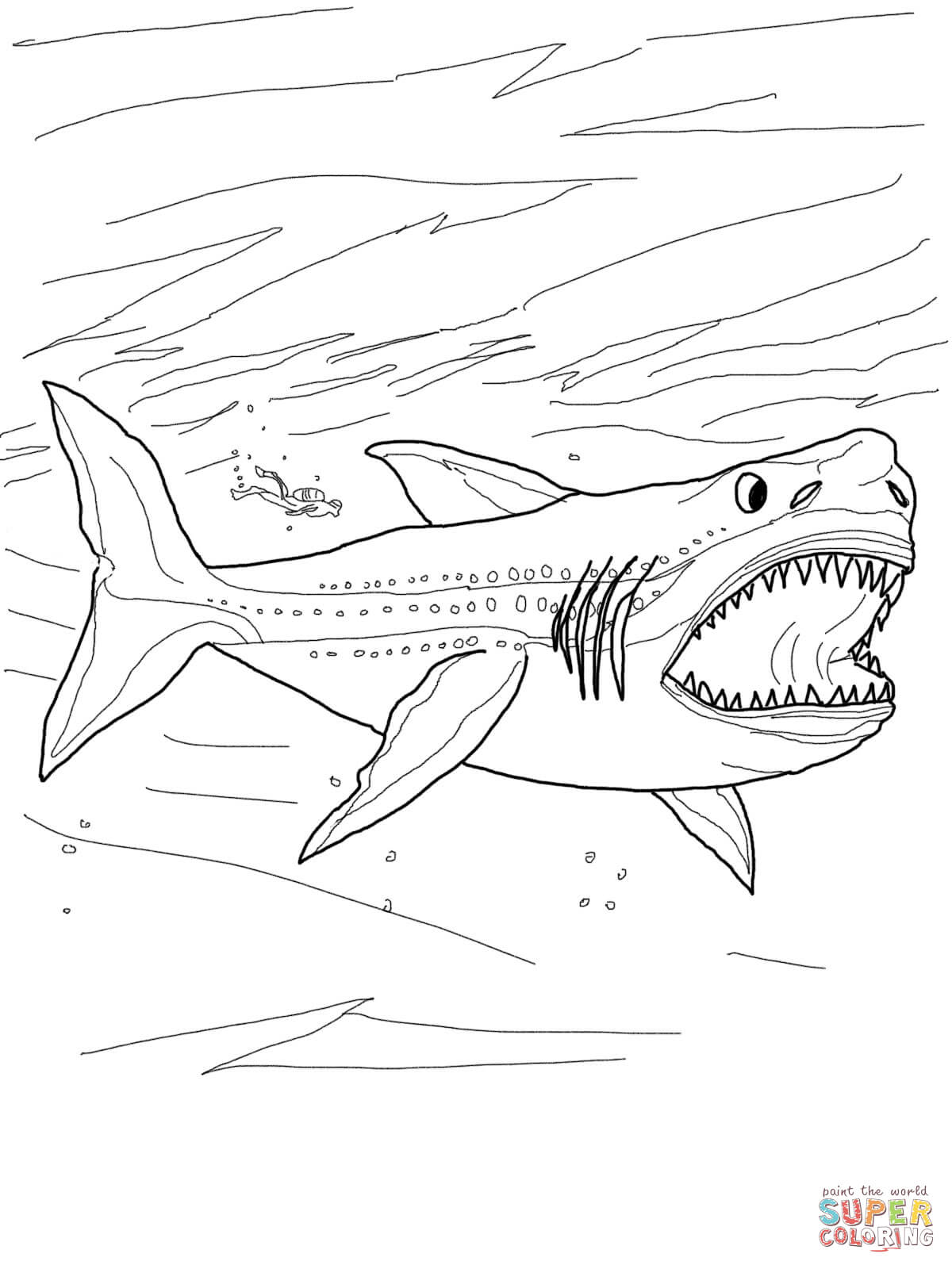 Megalodon Shark Coloring Page With Pages 1200x1600 Megalodon Shark Coloring Page With Pages
