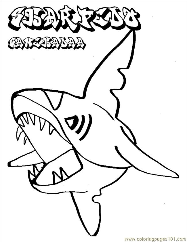 Shark Coloring Pages Online 650x841 Shark Coloring Pages Online