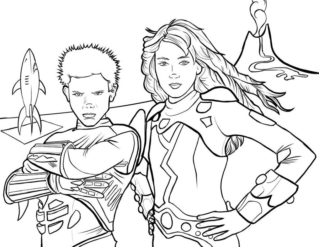 Sharkboy And Lavagirl Coloring Page By 1017x786 Sharkboy And Lavagirl Coloring Page By