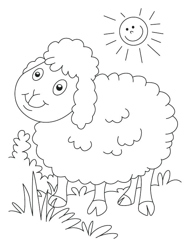 612x792 Sheep Coloring Page Sheep Coloring Pages Sheep Outline Coloring