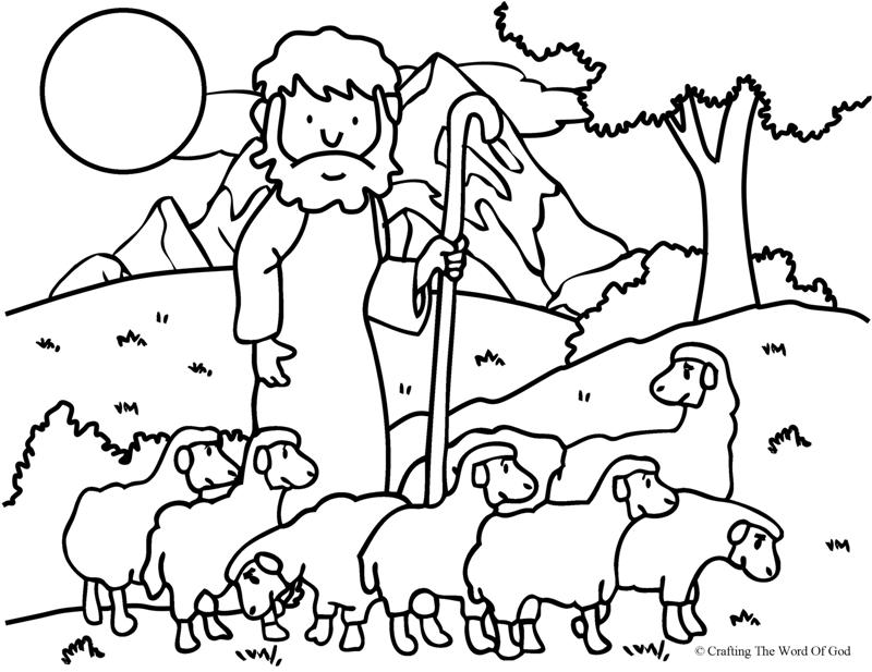 800x617 The Good Shepherd (The Lost Sheep) Coloring Page Crafting