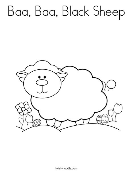 468x605 Baa, Baa, Black Sheep Coloring Page