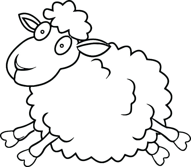 736x644 Sheep Coloring Page To Print Deepart